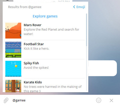 بازی در تلگرام, بازی انلاین تلگرام