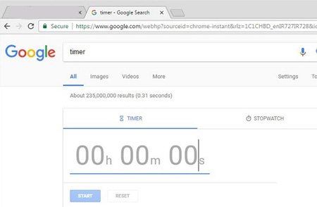 امکانات گوگل , زمان سنج