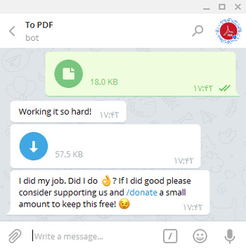 نرم افزار تبدیل فایل به pdf,تبدیل فایل به pdf از طریق تلگرام