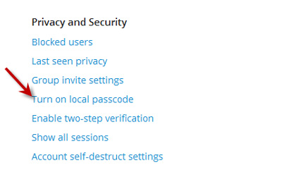 قفل کردن چت ها در تلگرام, پاک کردن اکانت تلگرام