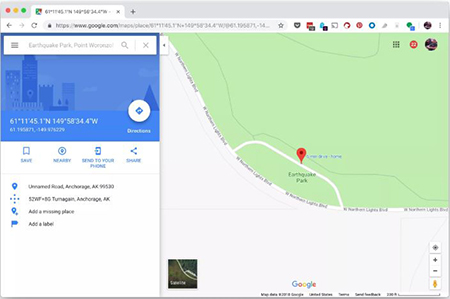 آموزش گذاشتن مسیر در google maps, مختصات گوگل مپ 
