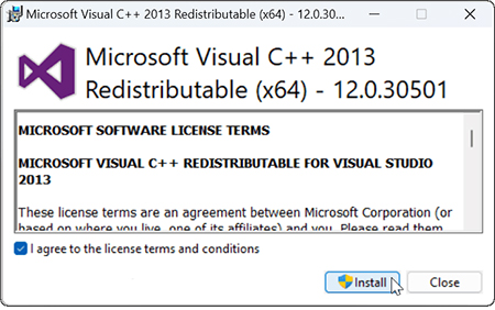 خطای 0xc00007b, رفع خطای 0xc00007b, برنامه Microsoft Visual C++ را مجدد نصب کنید