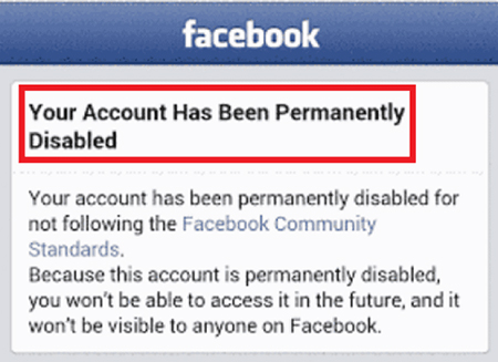 نصب اپلیکیشن فیسبوک, غیرفعال شدن اکانت فیس بوک, چرا اکانت فیسبوک من غیرفعال است