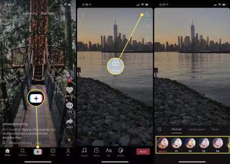 اضافه کردن فیلتر به فیلم TikTok برنامه TikTok, نحوه افزودن فیلتر و افکت در TikTok, افزودن فیلتر در TikTok