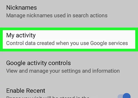 تاریخچه جستجوی حساب گوگل، تاریخچه جستجوی گوگل بررسی تاریخچه حساب گوگل در Android, تاریخچه کروم روی دسک تاپ
