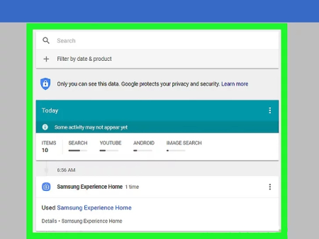 تاریخچه جستجوی حساب گوگل، تاریخچه جستجوی گوگل بررسی تاریخچه حساب گوگل در Android, تاریخچه کروم روی دسک تاپ