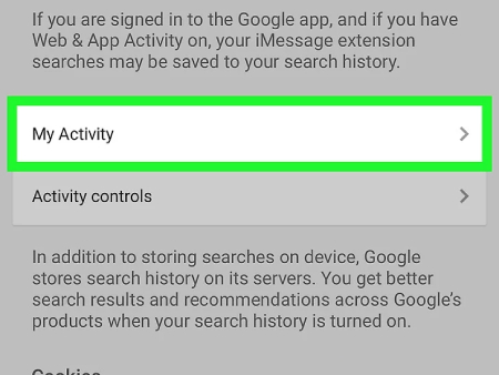 تاریخچه جستجوی حساب گوگل، تاریخچه جستجوی گوگل بررسی تاریخچه حساب گوگل در Android, تاریخچه کروم روی دسک تاپ