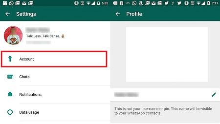 مخفی سازی شماره در واتساپ, پنهان کردن شماره در واتساپ, پنهان كردن اكانت واتساپ