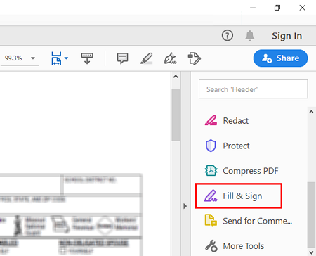آموزش نوشتن روی پی دی اف, نحوه امضا کردن اسناد در PDF, نحوه امضا در pdf