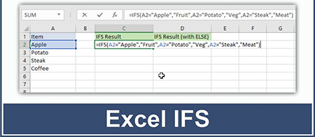 فرمول IFS در اکسل, تابع IFS در اکسل, تابع IFS در اکسل چیست