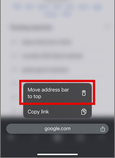 انتقال نوار آدرس کروم به پایین در آیفون, انتقال نوار آدرس Chrome در iPhone یا iPad