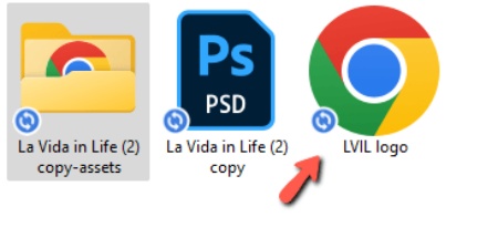 ذخیره فایل های SVG در فتوشاپ, تبدیل فایل svg, فایل SVG با لوگو کروم نمایش داه می شود