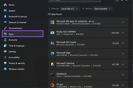 جستجوی فایل بزرگ ویندوز ۱۱, بزرگترین فایل ها ویندوز