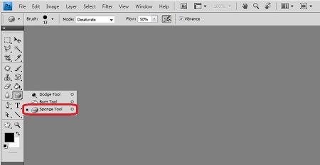  براش اسفنج برای فتوشاپ, Sponge tool Photoshop, نحوه استفاده از ابزار اسفنجی