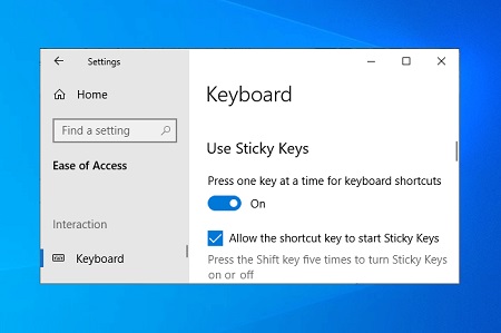 غیر فعال کردن استیکی کیز, روش فعال کردن استیکی کیز, غیرفعال کردن حالت STICKY KEYS ویندوز