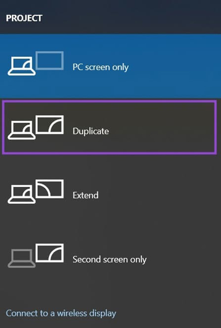 انتقال Taskbar به مانیتور دیگر, تنظیمات Multiple Displays ویندوز ۱۷