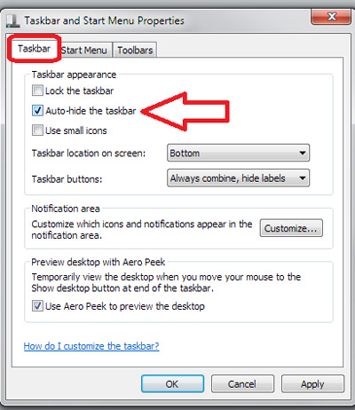  نحوه جا به جایی taskbar در ویندوز xp, taskbar در ویندوز سون