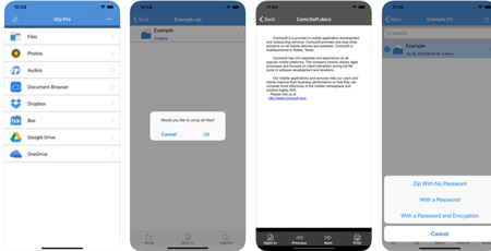  خارج سازی فایل Zip از حالت فشرده, برنامه های زیپ برای گوشی آیفون