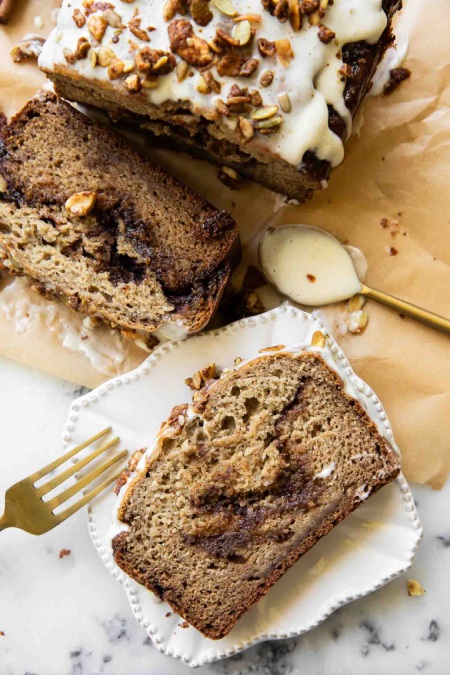 مواد لازم برای درست کردن نان موز و دارچین