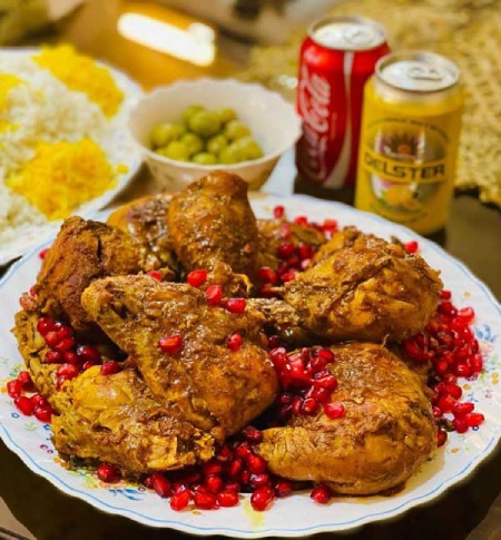 مرغ بختیاری روش درست کردن مرغ شکم پر بختیاری