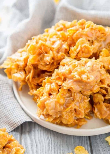 روش درست کردن کوکی های کره بادام زمینی و کورن فلکس