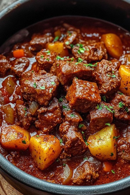 خورشت با سیب زمینی و گوجه