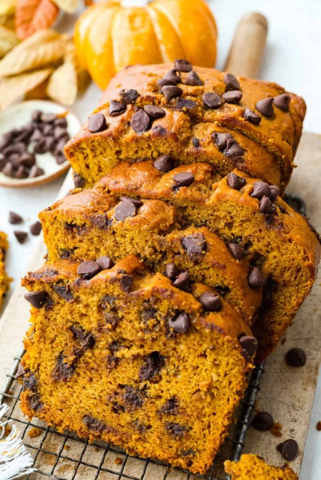 مراحل تهیه نان چیپس شکلاتی کدو حلوایی