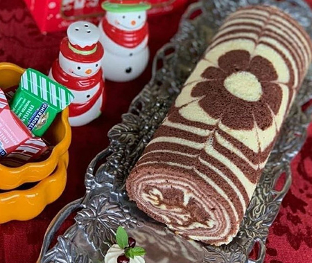 طرز تهیه رولت خامه ای بدون فر،طرز تهیه کیک خامه ای بدون فر کیک رولتی بدون فر,رولت خامه ای بدون فر