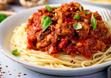 کالری سس اسپاگتی با مرغ,ارزش غذایی سس اسپاگتی با مرغ