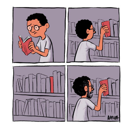 کاریکاتور کتاب خوانی  ادواردو آرودا, Eduardo Arruda