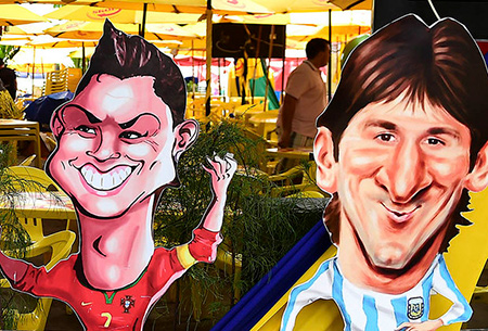 کاریکاتور لیونل مسی و رونالدو, تصاویر کاریکاتور لیونل مسی و رونالدو, جدیدترین کاریکاتورهای مسی و رونالدو