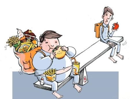 عکس های بامزه در مورد چاقی,کاریکاتور جالب درباره چاقی و لاغری ,کاریکاتورهای جالب و دیدنی در رابطه با چاقی و لاغری