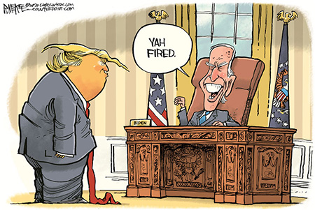 کاریکاتور ترامپ و بایدن, کاریکاتور بایدن
