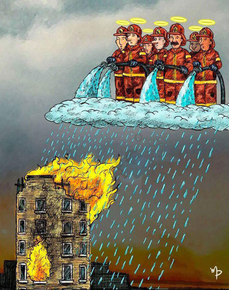 کاریکاتور آتش نشانان قهرمان پـلاسکو , کاریکاتور وتصاویر طنز