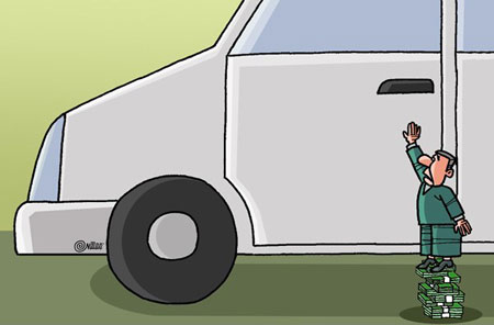 کاریکاتور و تصاویر طنز , گرانی خودرو