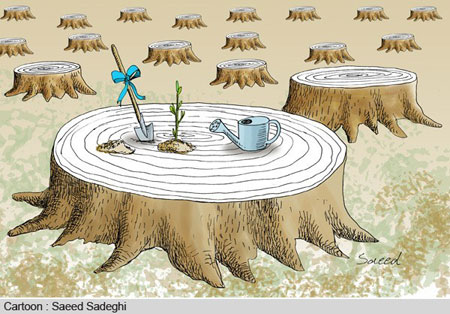 عکس های خنده دار, کاریکاتور درخت