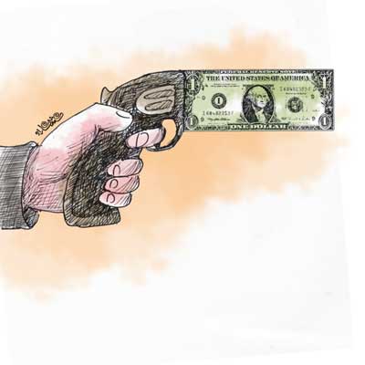 کاریکاتور افزایش قیمت دلار