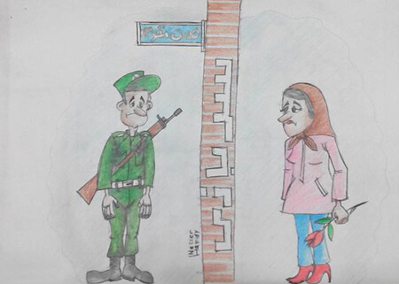 کاریکاتور سربازی دختران, کاریکاتور سربازی زنان, کاریکاتور سرباز فراری