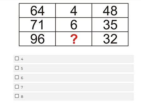 ماتریس عددی, انواع سوالات ماتریس عددی, نمونه سوالات ماتریس اعداد
