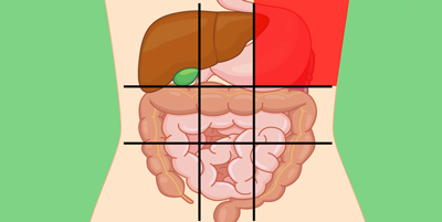 درد شکم ناف, درد شکم و معده