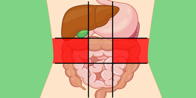 درد شکم ناف, درد شکم و معده