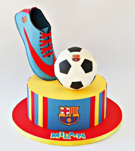 مدل کیک تولد بارسلونا,کیک بارسلونا