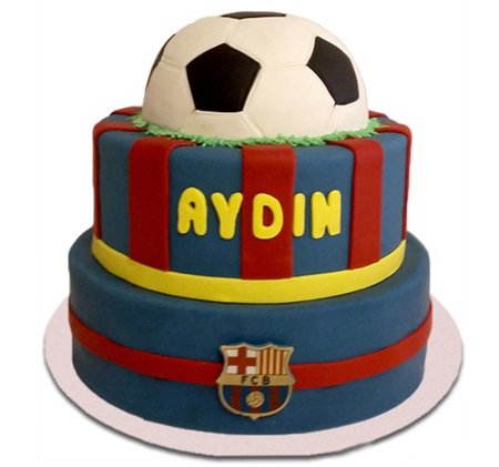 جدیدترین مدل کیک تولد با تم بارسلونا,کیک تولد فوتبالی