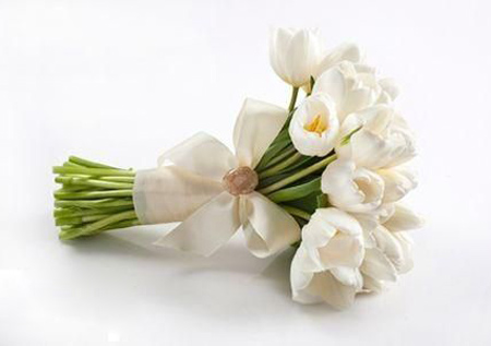 دسته گل عروس,دسته گل عروس به رنگ سفید