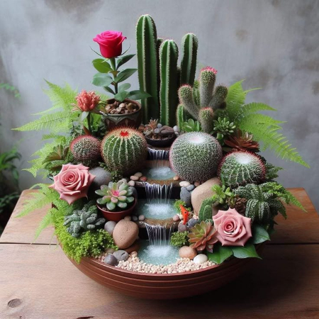 تزیین با کاکتوس, چیدمان کاکتوس