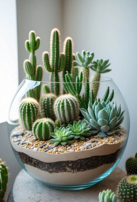 تزیین با کاکتوس, چیدمان کاکتوس