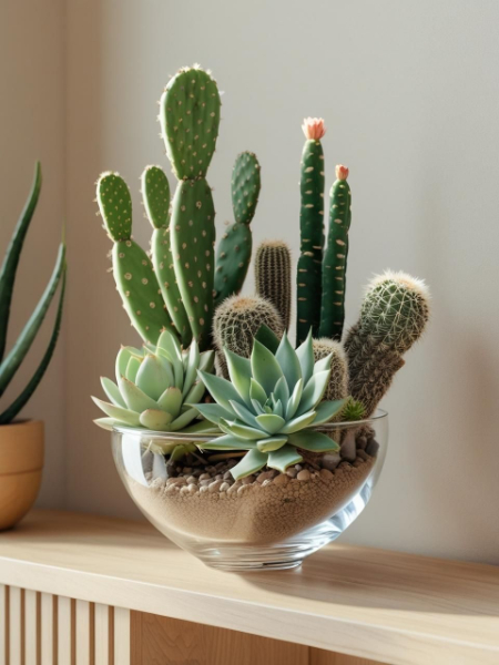 تزیین با کاکتوس, چیدمان کاکتوس