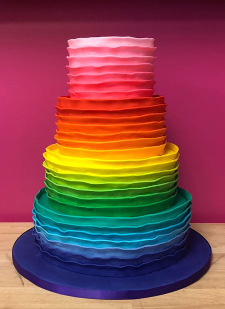 کیک با تم رنگین کمان,انواع مدل کیک با تم رنگین کمان,مدل کیک با تم رنگین کمان