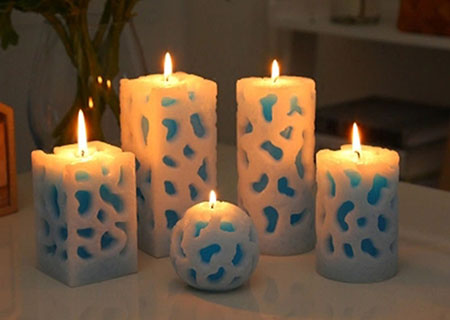 آموزش ساخت شمع,تزئین روی بدنه شمع