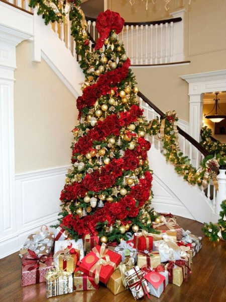 مدل تزیین درخت کریسمس,تزیین درخت کاج کریسمس